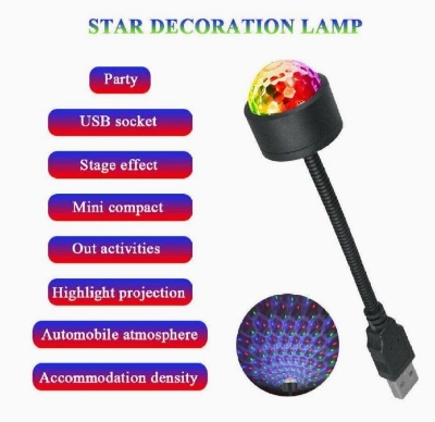 Picture of 7 Colours LED Starry Sky Party Lamp usb Projec Lights USB Night Roof Mini Light Galaxy Car Stars Lamp Decor - Multicolor