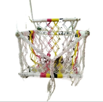 Picture of Jute Regular Baby Garden Hanging Swing Chair kids dolna baby rocking chair baby bouncher - White