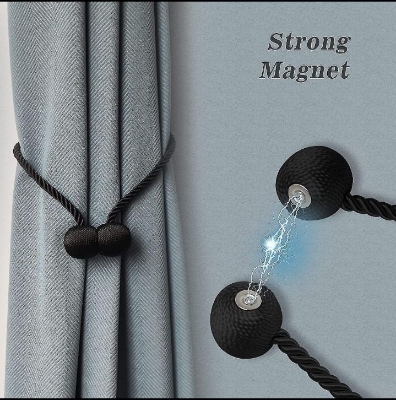 Picture of 1 Pcs Magnetic Curtain Tiebacks / Curtain Clip / Weave Rope Curtain Holders / multicolor Curtain Buckle / Curtain Holdback /Curtain Accessories / European Style Decorative Curtain Holdbacks - Multicolor