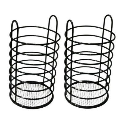 Picture of 2 Pcs Kitchen Utensil Metal black Holder Metal Utensil Spoon Holder for Kitchen Counter, Large Spoon Spatula Holder for Kitchen Organizer

Black - Black