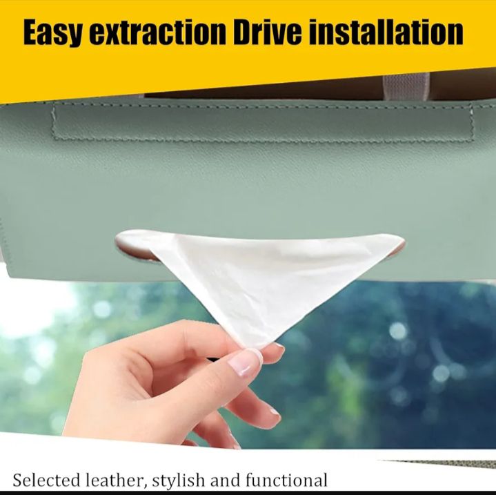Picture of Tissue Holder Sun Visor Decoration Napkin Box Storage Case - Multicolor
