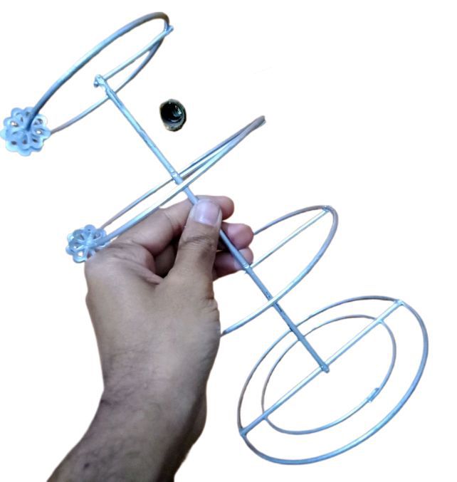 Picture of Metal Mini 2 Pcs Bangle Display Stand 3 Layer Churi Alna Bracelet Holder Buy 1 Get 1 Free - Multicolor