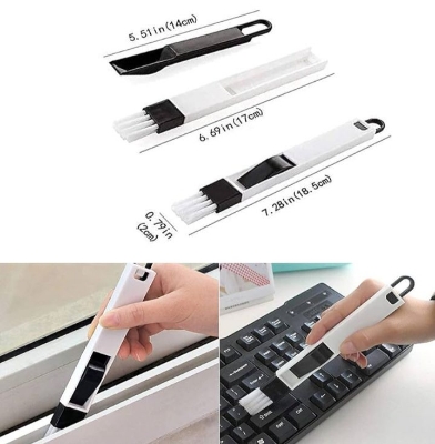 Picture of Keyboard Cleaning brush Window Brush kit (Window Groove Frame Cleaning Brush with DustPan/Magics Glass Cleaner Tablet)Window Cleaning Tools - Multicolor