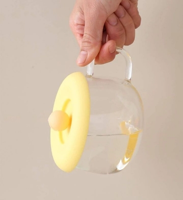 Picture of 1 Pcs Cup Cover Non-toxic Silicone Round Universal Water Cup Lid Anti-dust Coffee Mug Sealed Cap Heat-Resistant Lid multicolor - Multicolor