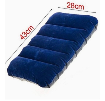 Picture of Pocket Air Pillow  Ultralight Inflatable Cushion for Camping Collapsible Compact Comfortable - Can be used as an accessory for camping, swimming pool beach inflatable pillow - Blue
