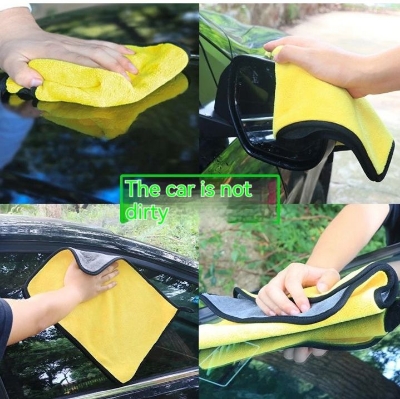 Picture of 1 Pc Microfiber Towel Car Microfiber Cloth Wash Towel Microfiber Cleaning Cloth Car Wash Drying Towel - Multicolor