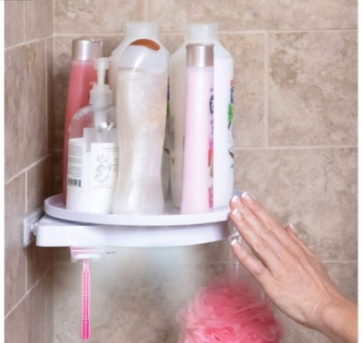 Picture of Rotating Shelf 360 Degree Kitchen Bathroom Wall Shelf

Space Saving, Rotating Corner Shelf Installs Instantly - Off White