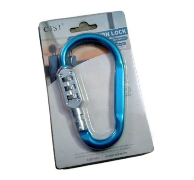 Picture of Buckle Clip Keychain with 3 Digits Combination Lock Big multicolor - Multicolor