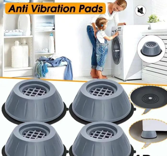 Picture of 4 Pcs Anti Vibration furniture Feet Pads furniture protector Washing Machine Rubber Mat for
furniture decorations - Grey