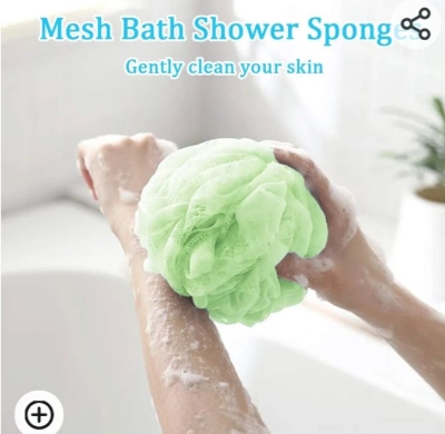 Picture of 2 Pcs bath Puff Loofah Flower Bath Shower Wash Sponge Sponges,Soft Bath Puffs for Body Wash,Bathing Loofahs Random Colors - Multicolor
