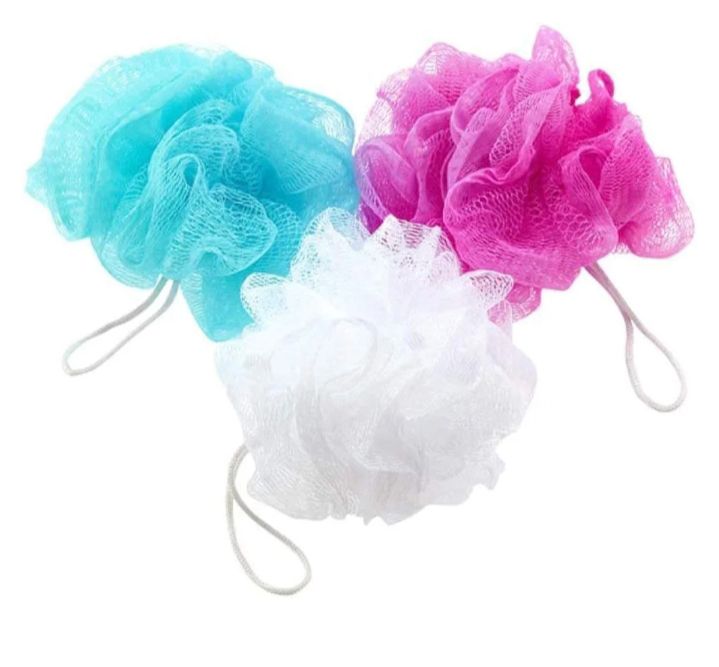 Picture of 2 Pcs bath Puff Loofah Flower Bath Shower Wash Sponge Sponges,Soft Bath Puffs for Body Wash,Bathing Loofahs Random Colors - Multicolor