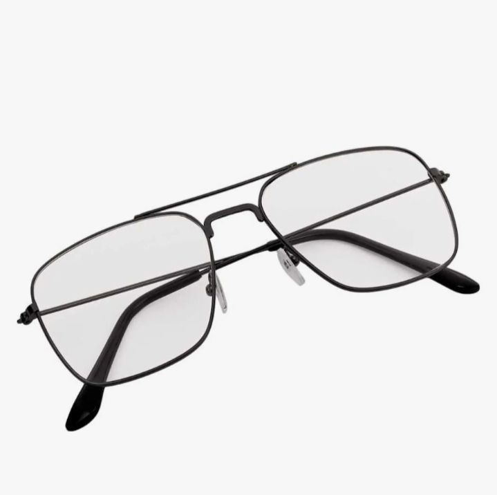 Picture of Rectangular Spectacle Frame Sunglasses, Clear Lenses - Clear
