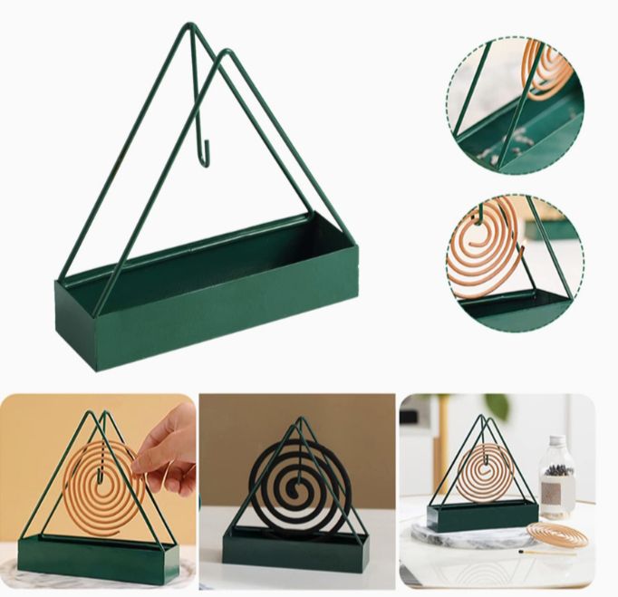 Picture of Iron Mosquito Coil Holder Triangle Coil Tray Mosquito Incense
insect repellent