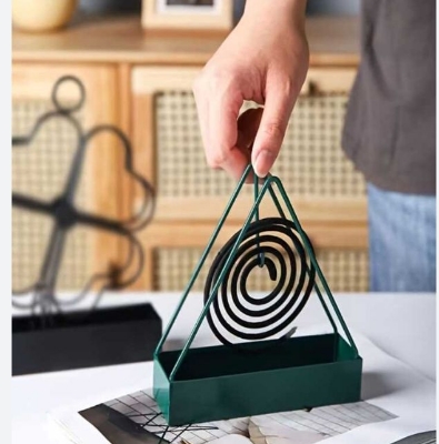 Picture of Iron Mosquito Coil Holder Triangle Coil Tray Mosquito Incense
insect repellent