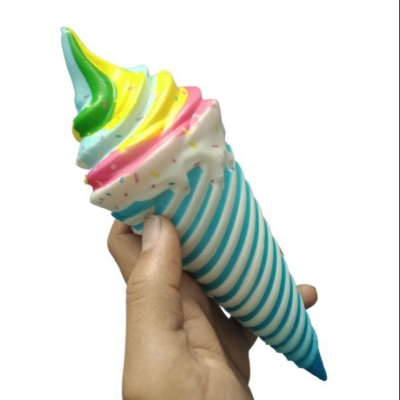 Picture of 21cm Soft Slow Rising Jumbo Firuts Ice Cream Squishys Squeeze Toy Birthday Gift - Rainbow