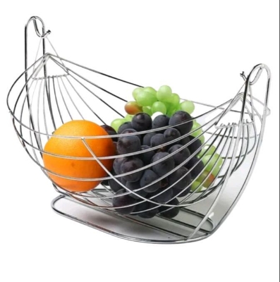 Picture of Creative Stainless Steel Fruit Basket Living Room Iron Swing Fruit Plate Household Tea Table Modern Simple European Storage Basket - Silver