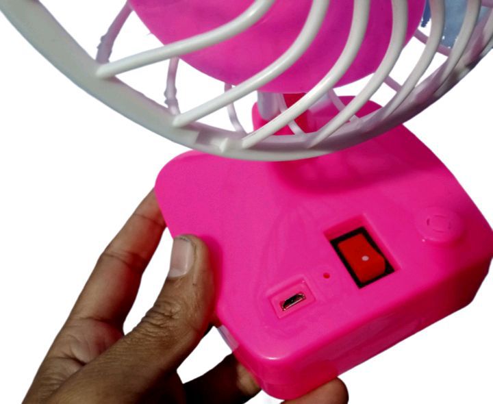 Picture of Mini charger fan table fan usb rechargeable fan 4 inch - Multicolor