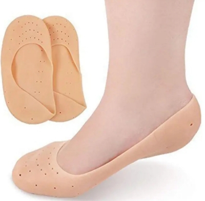 Picture of Anti Crack Full Length Silicone Foot Protector Moisturizing Socks for Foot-Care and Heel Cracks,socks for cracked feet,heel pad for heel pain,anti crack heelsocks moisturizing silicone gel - Pink