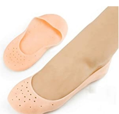 Picture of Anti Crack Full Length Silicone Foot Protector Moisturizing Socks for Foot-Care and Heel Cracks,socks for cracked feet,heel pad for heel pain,anti crack heelsocks moisturizing silicone gel - Pink