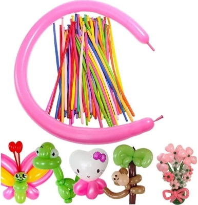 Picture of 20pcs Twisting Balloons Replacement Magic Balloons Multi Usage Latex Long Balloons for Party Wedding Decoration Mixed Color - Multicolor
