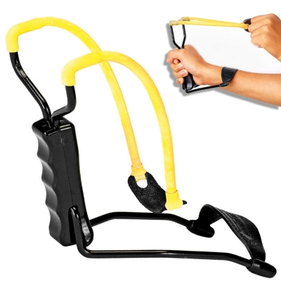Picture of Folding Sli ng shot with Wrist Guard Jungle Hunting Catapult Outdoor Toys Competitive Game - Black
