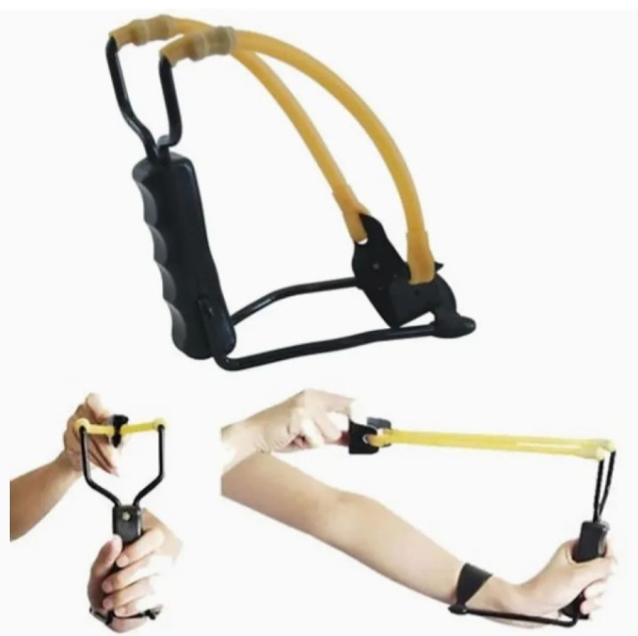Picture of Folding Sli ng shot with Wrist Guard Jungle Hunting Catapult Outdoor Toys Competitive Game - Black