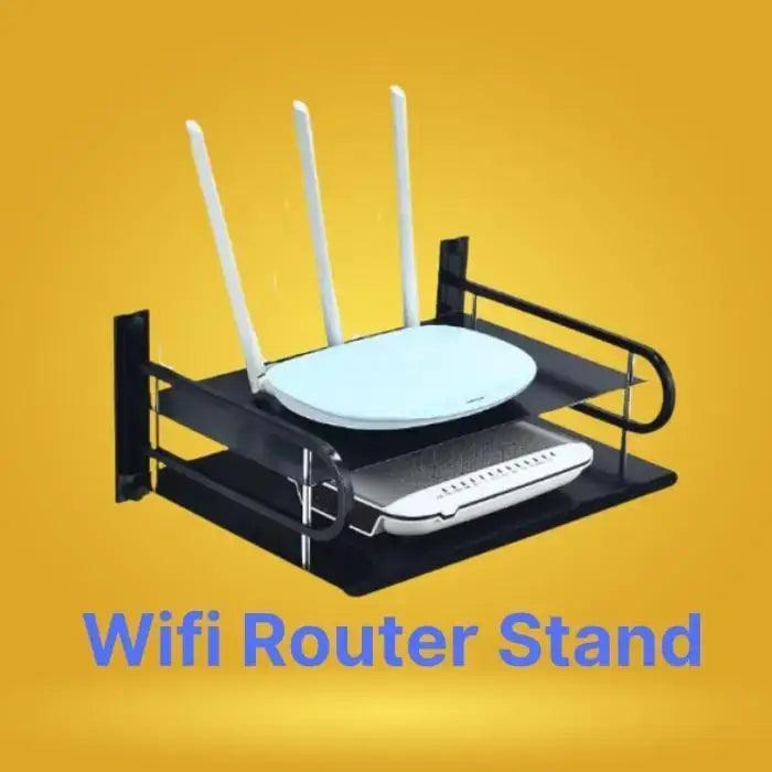 Picture of Wall Mounted WiFi Router and Onu Stand Metal Router Stand - Black
