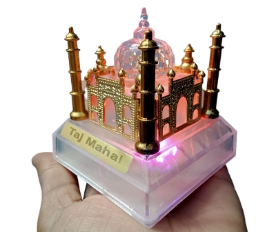 Picture of Lighting Taj mahal showpiece home office decore gift items - Clear