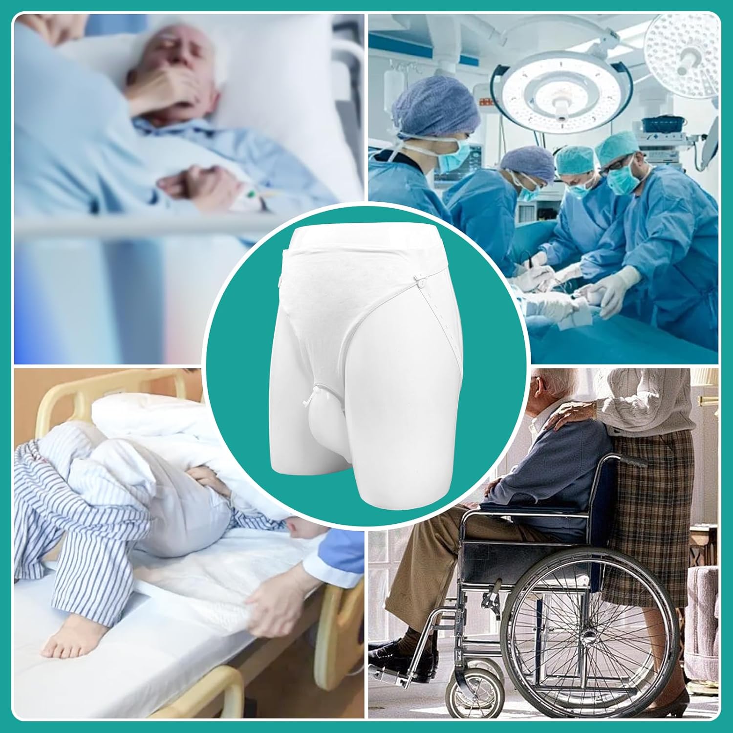 Picture of Wearable Men's Urinal, Portable Urinals for Men, Reusable Male Urine Bag, External Catheter for Men, Elderly Urinal with Urine Catheter Bags