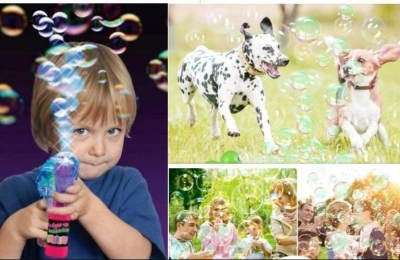 Picture of Electric Bubble toy machine Automatic Bubble Machine Bubble Blaster for Kids Extra Refill Bottle ( random color random design) - Multicolor