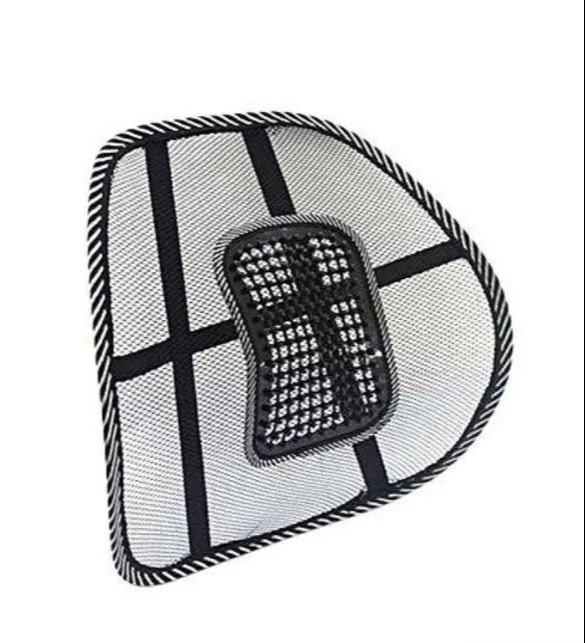 Picture of Adjustable Office Chair Lumbar Support Cushion - Comfort Backrest Relief for Ergonomic Posture - Black