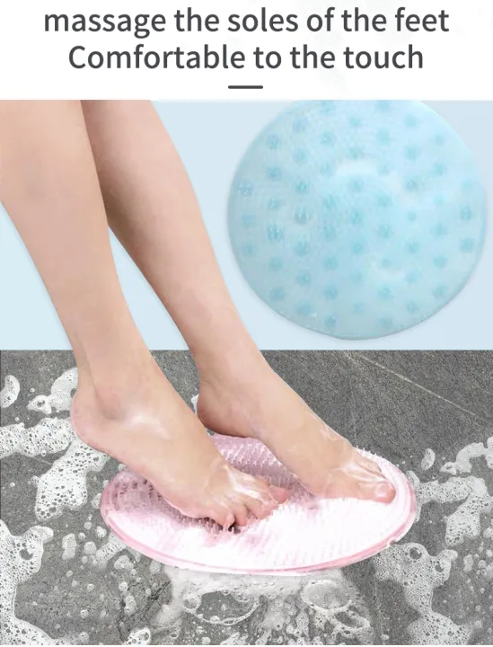 Picture of Foot Bath Massage Cushion Silicone Wash Back Massage - Pink