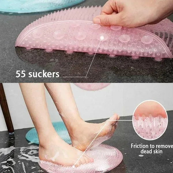 Picture of Foot Bath Massage Cushion Silicone Wash Back Massage - Pink