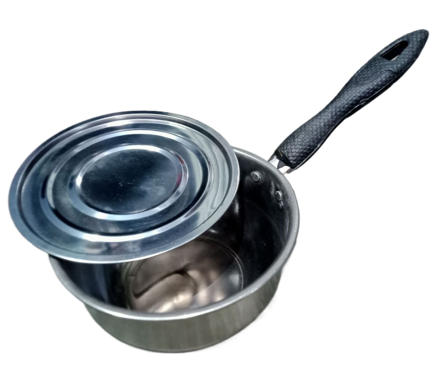 Picture of Steel Small fry pan Souch Pan with Lid Milk Pan / Tea Pot induction support - Silver