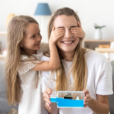 Picture of Wave Cruise Ship Decoration - Unsinkable Titanic Model in a Clear Motion Bottle for Stress Relief, Office or Home Desk Decor, Gift-Soothing Blue Liquid with Floating Ship Design - Blue