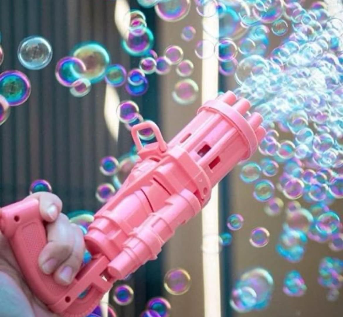 Picture of Bubble Gun toy Automatic Electric Bubble machine for Kids, Perfect for Parties, Weddings, Picnics, Outdoor Activities, 3+ Kids (Unisex) - Multicolor