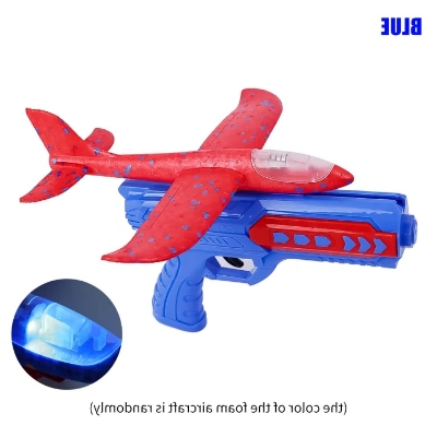 Picture of Airplane Launcher Toys Kids Aircraft Toy Outdoor Sports Flying Foam Plane Launcher Gifts for Boys Girls multicolor - Multicolor
