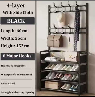 Picture of Shoe Multi-Ayer Rack High-Capacity Shoes Shelf Clothes Storage Large-capacity Floor-standing and Classified Storage Shoes Racks - Multicolor