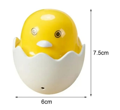 Picture of Light-Controlled Sensor LED EU Plug Egg Shell Duck Night Light with Mushroom Wall Socket Light Lamp - Light yellow