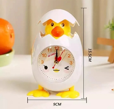Picture of Alarm Clock Digital Duck Clock Quartz Alarm Clock Creative Chick Clock for Heavy Sleepers Kids Large Display with Snooze Time Temperature Function for Bedroom - Multicolor