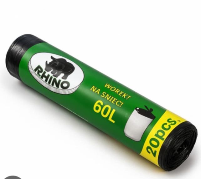 Picture of Garbage Bag Black 60 Liter Garbage bags on roll 20pcs - Black