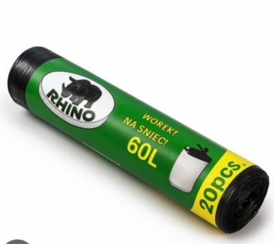 Picture of Garbage Bag Black 60 Liter Garbage bags on roll 20pcs - Black