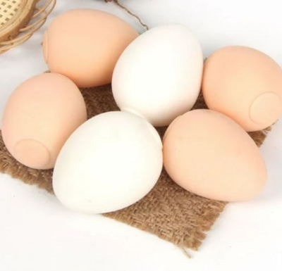 Picture of 5 Pcs Egg Squeeze Toy Quick Recovery Fidget Squishes Decompression Toy - Off White