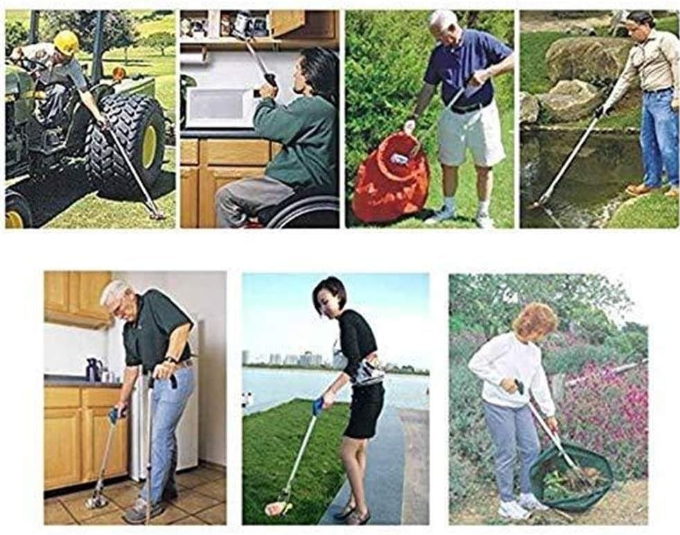 Picture of 36inch Grabber Reacher Picker Tool Extender Claw Garbage Picker Stainless Steel + ABS Engineering Plastic Grab Aid Waste Collector without Bending Down for Collecting Bottles, Cans, Paper - Black