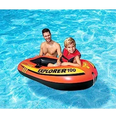 Picture of Intax 100 kids water sports inflatable boat with pumper - Orange