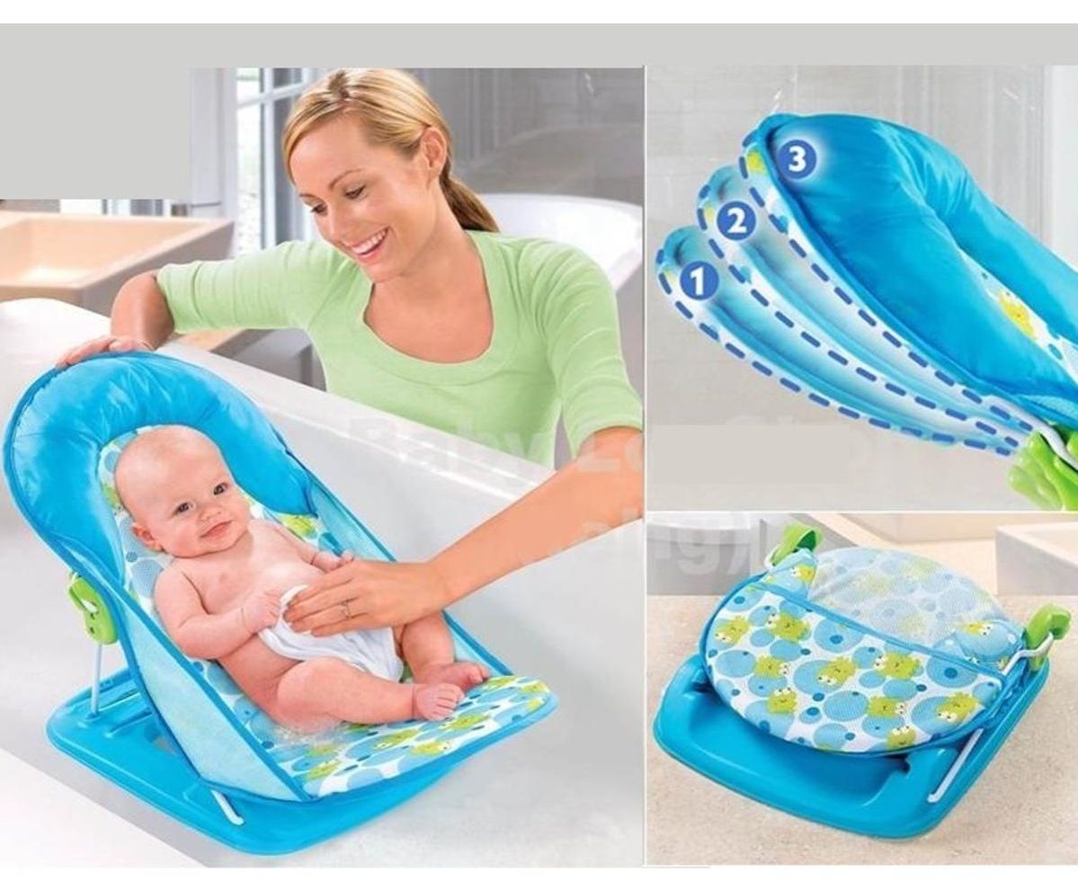 Picture of Foldable Baby Bath Bed,Shower Chair,Baby Bather Chair Baby Protective Gear Safe Multicolor