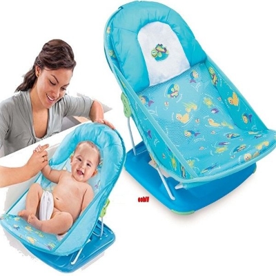 Picture of Foldable Baby Bath Bed,Shower Chair,Baby Bather Chair Baby Protective Gear Safe Multicolor