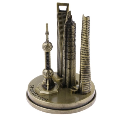 Picture of Business Oriental Pearl Tower Building Models, Home Ornaments for Office Decor(Bronze) Oriental Pearl Model - Brown