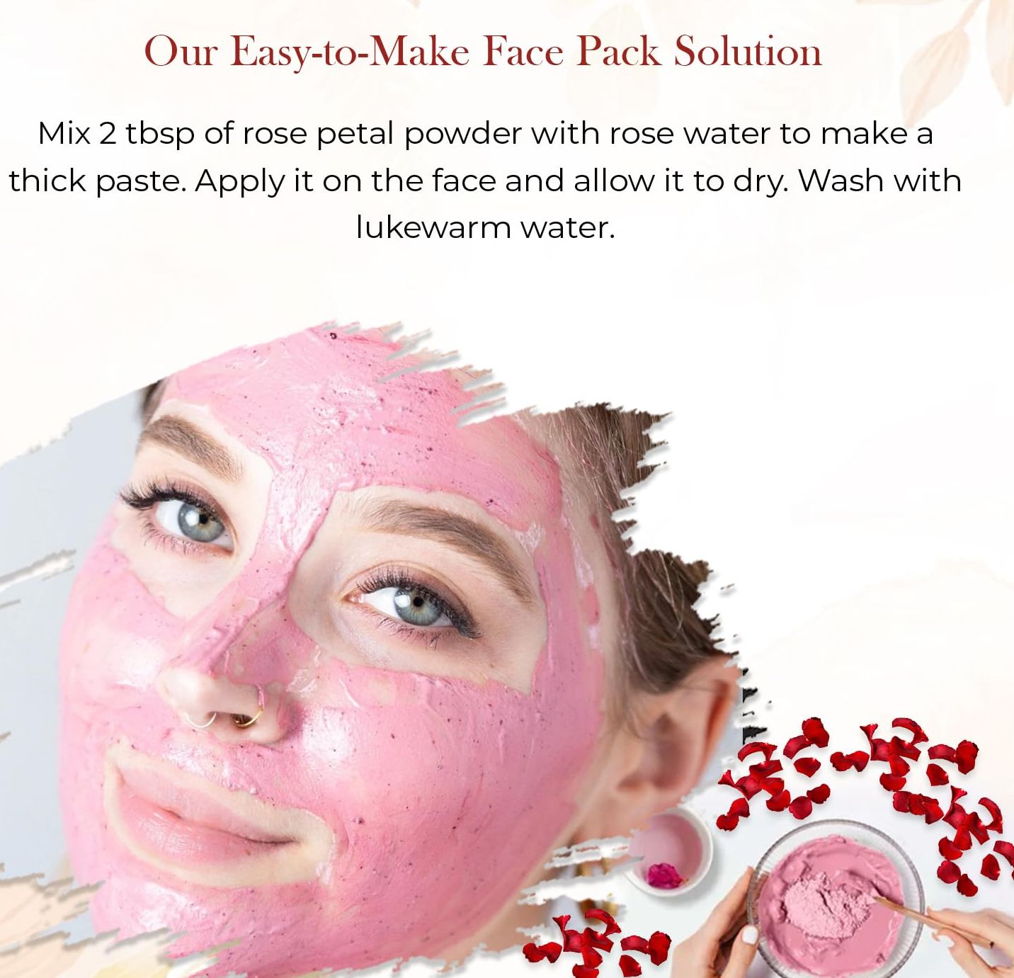 Picture of Natural Dried Rose Powder50 gms Pure Rose Petals Powder for DIY Face Masks Skincare Peel Off | Ayurvedic Skin Care Glow Recipe