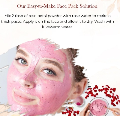 Picture of Natural Dried Rose Powder50 gms Pure Rose Petals Powder for DIY Face Masks Skincare Peel Off | Ayurvedic Skin Care Glow Recipe